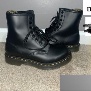 Black Doc Martins smooth leather